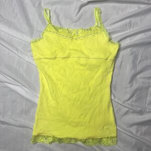 Justice Neon Yellow Babydoll Cami Top